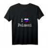 Russland I Love Pelmeni T-Shirt mit V-Ausschnitt – Lustiges Geschenk für Russen, Russlandliebhaber & Pelmeni-Fans
