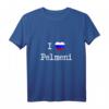 Russland I Love Pelmeni T-Shirt mit V-Ausschnitt – Lustiges Geschenk für Russen, Russlandliebhaber & Pelmeni-Fans