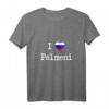 Russland I Love Pelmeni T-Shirt mit V-Ausschnitt – Lustiges Geschenk für Russen, Russlandliebhaber & Pelmeni-Fans
