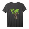 Welt-Karte Baum Klimaschutz T-Shirt - Für Umweltbewusste, Wanderer & Klimafreunde