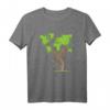 Welt-Karte Baum Klimaschutz T-Shirt - Für Umweltbewusste, Wanderer & Klimafreunde
