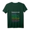 Damen Science is real! V-Ausschnitt T-Shirt für Umwelt- und Wissenschaftsaktivistinnen – Unterstütze Klimawandel, Impfung & Wissenschaft