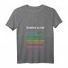 Damen Science is real! V-Ausschnitt T-Shirt für Umwelt- und Wissenschaftsaktivistinnen – Unterstütze Klimawandel, Impfung & Wissenschaft
