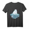 Eisbär auf Eisscholle Klimawandel Motiv T-Shirt - Symbol für Umweltschutz und Klimaschutzbewusstsein