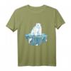 Eisbär auf Eisscholle Klimawandel Motiv T-Shirt - Symbol für Umweltschutz und Klimaschutzbewusstsein