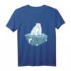 Eisbär auf Eisscholle Klimawandel Motiv T-Shirt - Symbol für Umweltschutz und Klimaschutzbewusstsein