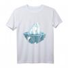Eisbär auf Eisscholle Klimawandel Motiv T-Shirt - Symbol für Umweltschutz und Klimaschutzbewusstsein