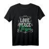 Vegan T-Shirt für Liebe, Frieden & Klimaschutz – Ideal für Earth Day, Weihnachten & Geburtstage für Veganer, Vegetarier & Tierschützer