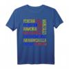 Kolumbien Städte Namen T-Shirt mit Flagge - Stolz auf Bogota, Medellin & mehr, Perfektes Geschenk zu Weihnachten & Geburtstag