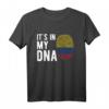 Meine DNA Kolumbien Flagge Shirt – Exklusives Design für Fans mit kolumbianischer Herkunft, perfekt als Geschenk zu Geburtstag oder Weihnachten