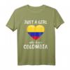 Just A Girl Who Loves Colombia T-Shirt – Lustiges Reise- & Fußball-Outfit für Damen, Mädchen & Kinder als Geschenk für Kolumbien-Fans und Reiseliebhaber