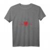 Damen Albanien Herzschlag T-Shirt - Albanien Flagge & Adler Design für Nationalstolze, Balkan-Fans & Albanerinnen