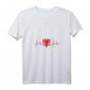 Damen Albanien Herzschlag T-Shirt - Albanien Flagge & Adler Design für Nationalstolze, Balkan-Fans & Albanerinnen