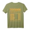 Kroatien Mutter T-Shirt mit Nährwertangaben - Stolz auf Kroatien, Kulinarik & Kultur, Perfekt für Muttertag und Kroatien-Fans