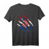 Kroatische Flagge im Riss Design T-Shirt – Perfekt für Kroatien-Fans, Stadionoutfit & Fan-Geschenk