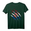 Kroatische Flagge im Riss Design T-Shirt – Perfekt für Kroatien-Fans, Stadionoutfit & Fan-Geschenk