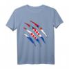 Kroatische Flagge im Riss Design T-Shirt – Perfekt für Kroatien-Fans, Stadionoutfit & Fan-Geschenk