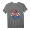 Kroatische Flagge im Riss Design T-Shirt – Perfekt für Kroatien-Fans, Stadionoutfit & Fan-Geschenk