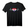 Kroatien Herzschlag T-Shirt - Humorvolles Kroatien Motiv für Kroatien-Liebhaber und Fans