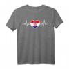 Kroatien Herzschlag T-Shirt - Humorvolles Kroatien Motiv für Kroatien-Liebhaber und Fans