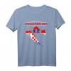 Kroatien T-Shirt mit Flagge - Geschenkidee für Kroatien-Reisende, Fans & Urlauber für Weihnachten & Geburtstag