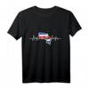 Herzschlag Kroatische Flagge Geschenk Kroatien T-Shirt - Fanartikel für Sport, Weihnachten & Geburtstag