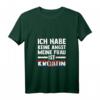 Damen T-Shirt mit V-Ausschnitt: 'Ich habe keine Angst, meine Frau ist Kroatin' – Lustiges Kroatien-Design für Kroaten und Kroatien-Fans