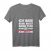 Damen T-Shirt mit V-Ausschnitt: 'Ich habe keine Angst, meine Frau ist Kroatin' – Lustiges Kroatien-Design für Kroaten und Kroatien-Fans