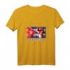 Damen Kuba Patriotisches T-Shirt mit Flagge, Herz & Used-Look – Perfekt für Liebhaber Kubas & Veränderungsfans