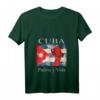 Damen Kuba Flagge mit Faust, Padria y Vida T-Shirt mit V-Ausschnitt – Patriotischer kubanischer Stil, leichtes und klassisch geschnittenes Shirt