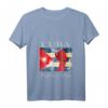 Damen Kuba Flagge mit Faust, Padria y Vida T-Shirt mit V-Ausschnitt – Patriotischer kubanischer Stil, leichtes und klassisch geschnittenes Shirt