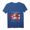 Damen Kuba Flagge mit Faust, Padria y Vida T-Shirt mit V-Ausschnitt – Patriotischer kubanischer Stil, leichtes und klassisch geschnittenes Shirt