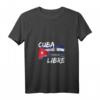 Damen Long Live Kuba Liber Homeland And Life V-Ausschnitt T-Shirt – Unterstützung für Freiheit und Demokratie in Kuba