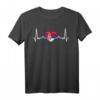 Mein Herz schlägt für Serbien - Nationalflagge des Landes T-Shirt, perfektes Geschenk für serbische Staatsbürger und Einwanderer