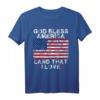 God Bless America Land That I Love Patriotic 4th Of July T-Shirt – Ideales Geschenk für stolze Amerikaner und Veterans