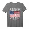 God Bless America Land That I Love Patriotic 4th Of July T-Shirt – Ideales Geschenk für stolze Amerikaner und Veterans