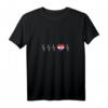 Damen Kroatische Heartbeat I Love Croatia Flagge Land Geschenk T-Shirt mit V-Ausschnitt - Patriotisches Souvenir für Kroatien-Fans und Einwanderer