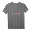 Damen Kroatische Heartbeat I Love Croatia Flagge Land Geschenk T-Shirt mit V-Ausschnitt - Patriotisches Souvenir für Kroatien-Fans und Einwanderer