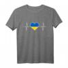 Ukraine Flagge Herzschlag Puls Wurzeln T-Shirt – Patriotisches Support-Shirt für Männer und Frauen