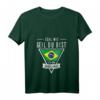 Damen T-Shirt mit V-Ausschnitt »Egal wie geil du bist ich bin Brasilianer« – Brasilien Flagge, Fan-Shirt für Brasilien-Liebhaber, Geburtstags- und Weihnachtsgeschenk