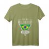 Damen T-Shirt mit V-Ausschnitt »Egal wie geil du bist ich bin Brasilianer« – Brasilien Flagge, Fan-Shirt für Brasilien-Liebhaber, Geburtstags- und Weihnachtsgeschenk