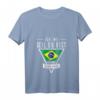 Damen T-Shirt mit V-Ausschnitt »Egal wie geil du bist ich bin Brasilianer« – Brasilien Flagge, Fan-Shirt für Brasilien-Liebhaber, Geburtstags- und Weihnachtsgeschenk
