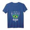 Damen T-Shirt mit V-Ausschnitt »Egal wie geil du bist ich bin Brasilianer« – Brasilien Flagge, Fan-Shirt für Brasilien-Liebhaber, Geburtstags- und Weihnachtsgeschenk