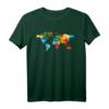 Bunte Weltkarte T-Shirt für Weltenbummler und Abenteurer – Perfekt für Reisen, Weltreise & Landkartenliebhaber