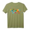 Bunte Weltkarte T-Shirt für Weltenbummler und Abenteurer – Perfekt für Reisen, Weltreise & Landkartenliebhaber