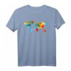 Bunte Weltkarte T-Shirt für Weltenbummler und Abenteurer – Perfekt für Reisen, Weltreise & Landkartenliebhaber