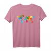 Bunte Weltkarte T-Shirt für Weltenbummler und Abenteurer – Perfekt für Reisen, Weltreise & Landkartenliebhaber