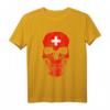 Schweiz Schweizer Land Souvenir T-Shirt – Klassisch geschnitten, doppelt genähter Saum, perfekt für Schweizer Fußballfans und Fanmeilen