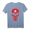 Schweiz Schweizer Land Souvenir T-Shirt – Klassisch geschnitten, doppelt genähter Saum, perfekt für Schweizer Fußballfans und Fanmeilen
