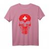 Schweiz Schweizer Land Souvenir T-Shirt – Klassisch geschnitten, doppelt genähter Saum, perfekt für Schweizer Fußballfans und Fanmeilen